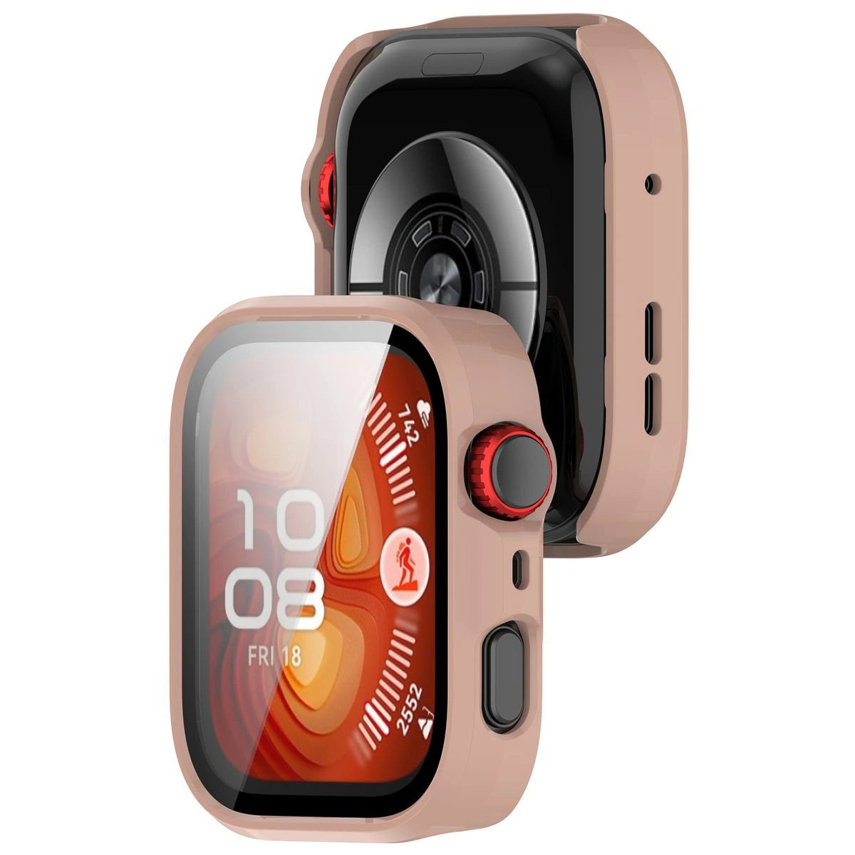 Etui z wbudowanym szkłem Bizon Case Watch Adamo do Huawei Watch Fit 4 Pro